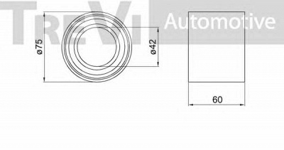 TREVI AUTOMOTIVE wb1711 -  Комплект подшипника ступицы колеса